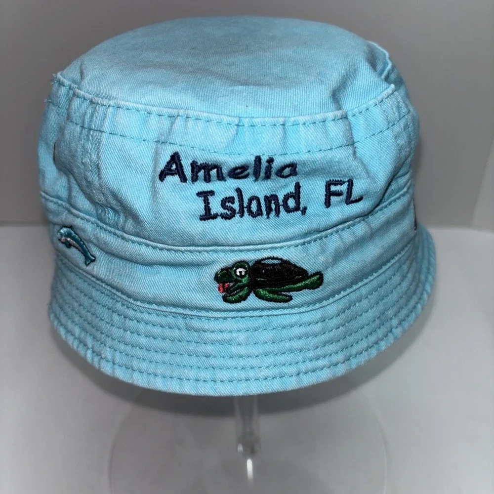 Vintage Amelia Island Florida Kids‎ Youth Toddler One Size Bucket Hat